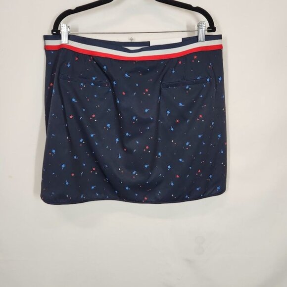 Lady Hagen Women's Contrast Trim Golf Skort Navy Star Print - Size XXL - Picture 5 of 14